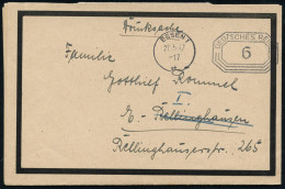 ESSEN 1/ St/ DEUTSCHES REICH 1947 (27.5.) Schwarzer PFS "Achteck" 6 Pf. Unverändert Weiterverwendet = Notmaßnahme! , Tra - Medicine