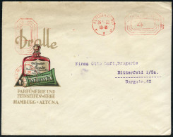 ALTONA (ELBE)/ *1II/ DEUTSCHES REICH 1933 (26.5.) PFS "Achteck" 4 Pf. + 1 Pf. = 2 Abdrucke! Auf Color-Reklame-Bf.: Drall - Medicine