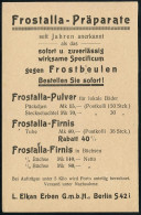 BERLIN S/ *42II 1922 (29.9.) Roter Infla-Ziermuster-PF 50 Pf. Auf Reklame-Kt.: L. Elkan Erben Und J. E. Stroschein, Chem - Pharmacie