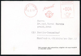 (22c) EITORF/ "Krewel".. 1953 (19.6.) AFS (Firmen-Logo) Auf (halber), Zweifarbiger Reklame-Kt.: Analgit.. (Packung, Flas - Pharmacy