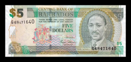 Barbados 5 Dollars 2007 Pick 67a Sc Unc - Barbados