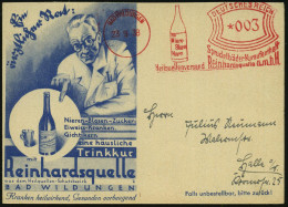 BAD WILDUNGEN/ Sprudelbäder Kur../ Für/ Niere/ Blase/ Harn/ Heilquellenversand Reinhardsquelle GmbH 1938 (23.9.) AFS Fra - Medicina