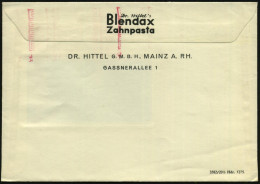 MAINZ/ 3/ Blendea/ Haut-Creme/ DR.HITTEL 1936 (5.3.) AFS Francotyp (= Dose Hautcreme) Rs. Abs.-Vordruck: Dr. Hittel's Bl - Oblitérés