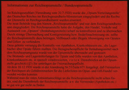 BAD NAUHEIM/ **g/ DAS HERZ-/ HEILBAD/ DER WELT 1936 (2.9.) MWSt Auf Dienst-Bf.: Opiumstelle Im Reichsgesund-heitsamt Ber - Drogen