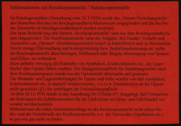 BAD NAUHEIM/ **g/ DAS HERZ-/ HEILBAD/ DER WELT 1936 (2.9.) MWSt Auf Dienst-Bf.: Opiumstelle Im Reichsgesund-heitsamt Ber - Drogue