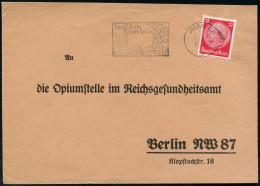 WIEN 89/ A/ Deutsches/ Reich 1939 (4.5.) Schw. PFS "Adlerkopf/Hakenkreuz" Ohne Wertangabe Als Entwertungsstempel Auf EF  - Drugs