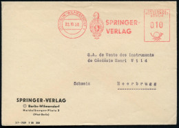 (1) BERLIN-WILMERSDORF 1/ ALLE ZEIT WACH/ SPRINGER/ VERLAG 1958 (22.10.) AFS Francotyp "C" (Firmen-Logo) = Springer , Fi - Schach