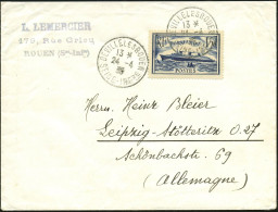 FRANKREICH 1935 (24.4.) 1,50 F. Indieststellung "Normandie", EF , Klar Gest. Ausl.-Bf. N. Leipzig, Vergl. Los 7885  (Mi. - Marítimo