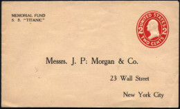 U.S.A. 1913 PU 2 C. Washington, Rot: MEMORIAL FUND /S.S. "T I T A N I C" = Spenden-Fond Für Die Opfer Des "Titanic"-Unte - Maritiem