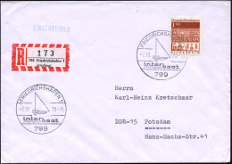 799 FRIEDRICHSHAFEN 1/ Inter/ Boot 1970 (Okt.) SSt = Segel U. Schiffsschraube (Messe-Logo) + Sonder-RZ: 799 Friedrichsha - Maritiem