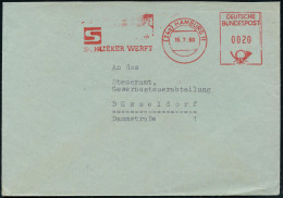 (24a) HAMBURG 11/ S/ SCHLIEKER WERFT 1960 (15.7.) AFS Postalia (Monogr.-Logo) Rs. Abs.-Vordruck, Fern-Bf. (Dü.E-26B, Vie - Maritime