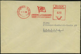 (23) LEMWERDER (OLDB)/ ABEKING & RASMUSSEN/ YACHT-U.BOOTSWERFT 1960 (12.5.) AFS Postalia = Firmen-Flagge = Hersteller Vo - Maritime