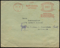 POTSDAM/ 1/ Helft Unfälle/ Verhüten!/ Ostdeutsche/ Binnenschiffahrts-/ Berufsgenossenschaft.. 1934 (27.4.) AFS Francotyp - Marítimo