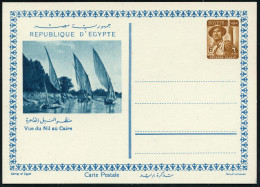 ÄGYPTEN 1954 6 M. BiP Soldat, Braun: Der Nil Bei Kairo Mit Segelschiffen , Ungebr., Selten!  - BINNENSCHIFFAHRT - INLAND - Maritime