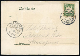 STARNBERG-SCHIFFSPOST/ CI/ *** 1904 (30.7.) 2K-BPA Klar Auf Color-Ausl.-Ak. : Starnberger See N. Baden/N.Österreich, (vs - Maritiem