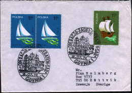 POLEN 1974 (18.7.) SSt.: GDYNIA 1/..OPERATION SAIL = Windjammer-Treffem, 2x Auf Segelschiffe 1 Zl. Hansekogge + 2x 1,50  - Maritime