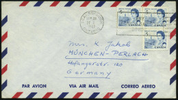 CANADA 1967 (27.10.) 5 C. Leuchtturm, Fischereihafen (Atlantikküste) Reine MeF: 3 Stück, Übersee-Flp.-Bf. (kl. Randriß)  - Faros