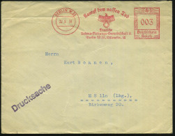 BERLIN W35/ Kampf Dem Nassen Tod/ Deutsche/ Lebens-Rettungs.Gemeinschaft 1939 (22.5.) AFS Francotyp (= Adler-Logo Mit Re - Schiffahrt