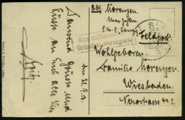 DEUTSCHES REICH 1917 (25.9.) 1K-BPA: KAIS: DEUTSCHE/MARINE-/SCHIFFSPOST/No.65 = S.M.S. "Danzig", Kleiner Kreuzer, Ab Jun - Maritime