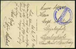 DEUTSCHES REICH 1915 (11.1.) Viol. 1K-Brücken-Briefstempel: Kaiserliche Marine/S.M.S. Amazone (= MSP No.70) Kleiner Kreu - Marítimo