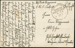 DEUTSCHES REICH 1918 (28.9.) 1K-BPA: KAIS. DEUTSCHE/MARINE-/SCHIFFSPOST/No.83 (ohne Jahr) = S.M.S. "Kaiserin", Liniensch - Marítimo