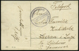 DEUTSCHES REICH 1915 (Ostern) Viol. 1K-Brücken-Briefstempel: Kaiserliche Marine/Sperrfahrzeugdivision , Undatierte, Patr - Maritime