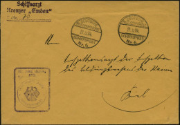 DEUTSCHES REICH 1934 (21.12.) 1K-Brücken-BPA.: DEUTSCHE/REICHSMARINE/SCHIFFSPOST/Nr.6 + Viol. 3L: Schiffsarzt/ Kreuzer " - Maritiem