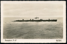 DEUTSCHES REICH 1938 (ca.) S/w.-Foto-Ak.: Unterseeboot "U 29", Versenkte Am 13.9.1939 Den Brit. Flugzeugträger "Courageo - Submarinos