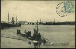 FRANKREICH 1905/14 4 Verschiedene S/w.-Foto-Ak.: U-Boot-Hafen La Pallice - Rochefort Mit Div. U-Booten , 2x Gebr. (1x Al - Sous-marins