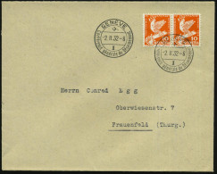 SCHWEIZ 1932 (2.2.) 10  C. "Internat. Abrüstungskonferenz Genf", Reine MeF: Paar (= Friedenstaube) 2x Passender SSt.: GE - VN