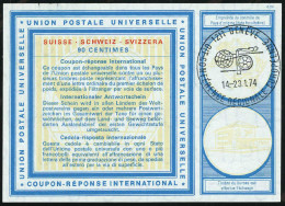 SCHWEIZ 1974 (Jan.) SSt.: 1211 GENEVE/OIT CONFERENCE REGIONALE EUROPEENNE (BIT-Logo) Auf IAS Schweiz 90 C. (Typ Wien) Gl - ONU