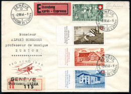 SCHWEIZ 1946 (24.8.) SSt: GENEVE/5e SESSION DE L'UNRRA, 3x + Seltener, Provis. Sonder-RZ: GENEVE/5e SESSION DE L'U.N.N.R - UNO