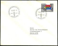 SCHWEIZ 1957 (16.9.) SSt: GENEVE/ORGANISATION MONDIALE DE LA SANTE/1948 1957 (Äskulapstab) Klar Gest. Inl.-Bf. (Pen.S 44 - OMS