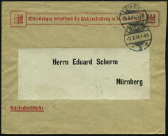 LEIPZIG/ *2c 1904 (3.9.) 1K-Gitter Auf Portofreiem Dienstbf.: "Reichsdienstsache": Mitteilungen..Weltausstellung In St.  - Autres & Non Classés