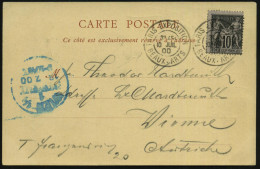 FRANKREICH 1900 (10.7.) Seltener 2K: PARIS EXPOSITION / B E A U X - A R T S 2x Klar Auf S/w.-Sonderkarte: Expo 1900 "Pal - Other & Unclassified