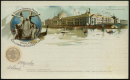 U.S.A. 1893 PP 1 C. Grant, Schw.: WORLD'S COLUMBIAN EXPOSITION.. The Agricultural Building (Allegorie-Skulptur, Landwirt - Other & Unclassified