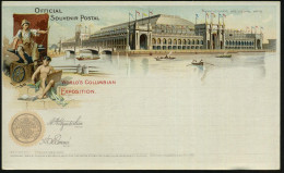 U.S.A. 1893 PP 1 C. Grant, Schw.: WORLD'S COLUMBIAN EXPOSITION.. MANUFACTRERES AND LIBERAL ARTS = Künstler (mit Pinsel U - Other & Unclassified