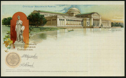 U.S.A. 1893 PP 1 C. Grant, Schw.: WORLD'S COLUMBIAN EXPOSITION.. FINE ART BUILDING (= Kunstpalast Weltausstellung U. Kün - Sonstige & Ohne Zuordnung