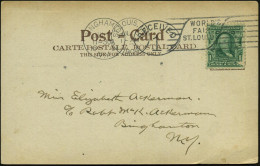 U.S.A. 1904 (6.7.) MWSt.: ST. LOUIS, MO/WORLD'S/FAIR/ ST. LOUIS + Ma.AS: BINGHAMPTON/N.Y./ RECEIVED Zusammen Auf Bedarfs - Autres & Non Classés