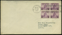 U.S.A. 1933 (25.5.) 3 C. "Expo Chicago", Reine MeF: 4er-Block + MaWSt.: 55 CHICAGO/ILL./CENTURY OF PROGRESS/WORLDS FAIR/ - Other & Unclassified