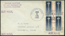 U.S.A. 1962 (9.8.) 4 C. "Seattle World's Fair 1962", Reine MeF:  Turm "Space Needle" U. Einschienenbahn , Klar Gest. Übe - Other & Unclassified