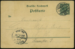 BERLIN, C/ *25d 1897 (10.4.) 1K-Gitter Auf PP 5 Pf. Krone, Grün:  "Stephan".. = Stephan-Trauer-PP Mit. Kopfbild, Posthor - UPU (Union Postale Universelle)