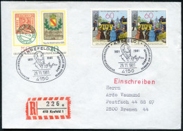 4150 KREFELD 1/ SAMMLERGILDE/ HEINRICH VON STEPHAN.. 1981 (29.11.) SSt = Brustbild Stephan , 2x Auf Frankatur "Tag Er Br - UPU (Unión Postal Universal)