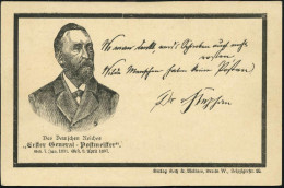 DEUTSCHES REICH 1897 PP 5 Pf. Ziffer/Krone, Grün: "Erster General-Postmeister" Trauerkarte Zum Tode Heinrich V.Stephans  - UPU (Universal Postal Union)