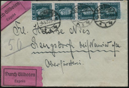 DEUTSCHES REICH 1925 (6.3.) 10 Pf. "Heinrich V. Stephan" = 50 Jahre UPU, Reine MeF: Vertikaler 4er-Streifen Klar Gest. ( - UPU (Universal Postal Union)