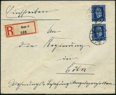 DEUTSCHES REICH 1925 (12.3.) 20 Pf. "50 Jahre UPU" = Heinrich V. Stephan, Reine MeF: Paar Klar Gest. + RZ: Bonn 6 (unten - UPU (Union Postale Universelle)