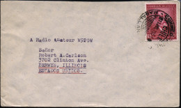 CHILE 1951 (11.6.) 60 C. "75 Jahre U.P.U.", EF =  Heinrich V. Stephan , Sauber Gest. Übersee-Bf. N. U.S.A.  (Mi.444 EF)  - UPU (Universal Postal Union)