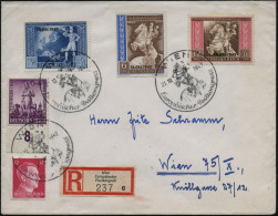 WIEN/ Europäischer Postkongress 1942 (21.10.) SSt = Postreiter 3x Auf Kompl. Aufdruck-Satz Europ. Postkongreß (Mi.823/25 - UPU (Union Postale Universelle)