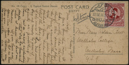 ÄGYPTEN 1934 13 M. "10. UPU-Kongreß", EF , Sauber Gest., Schmale Übersee-Ak., Dekorativer Beleg!  (Mi.197 EF) - WELTPOST - UPU (Universal Postal Union)