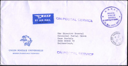 TANZANIA 1976 (10.6.) 1K: DAS-ES-SALAAM + Viol. HdN: E.A.P. & T./REGIONAL/DIRECTOR/(POSTAL SECTION)..DSM , Seltener Über - UPU (Universal Postal Union)